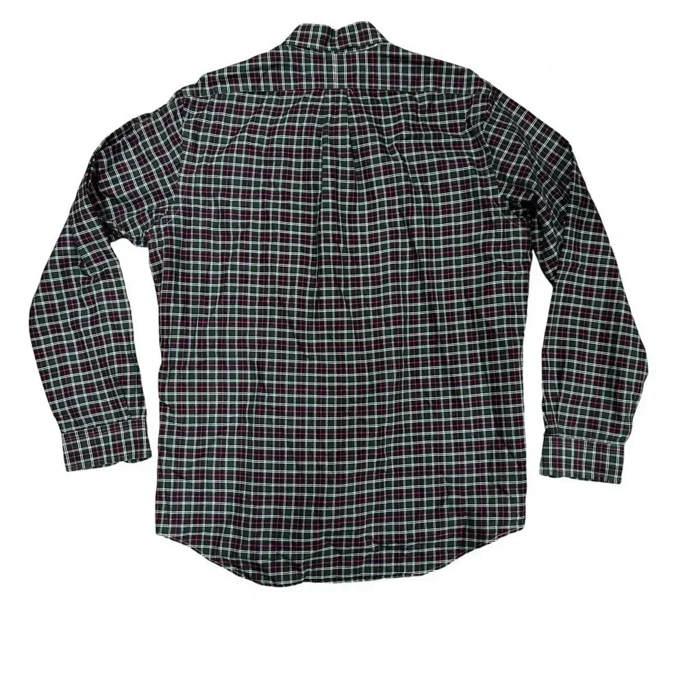 Ralph Lauren Classic Fit Button Down Dress Shirt Plaid Green,Red,Navy EUC - Picture 2 of 6